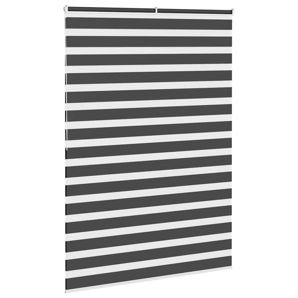 vidaXL Zebra rolgordijn 160x200 cm stofbreedte 155,9 cm zwart