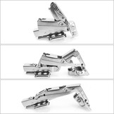 QWORK® 165 graden opschroefscharnier, verborgen scharnier, meubelscharnier van vernikkeld staal, 4 stuks