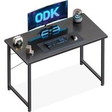 ODK Bureau voor computer, 100x48cm Bureau voor Kantoor, Bureaus Geschikt voor Slaapkamers en Woonkamers, Noir