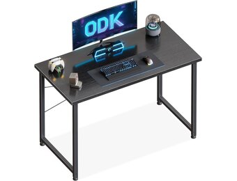 ODK Bureau voor computer, 100x48cm Bureau voor Kantoor, Bureaus Geschikt voor Slaapkamers en Woonkamers, Noir