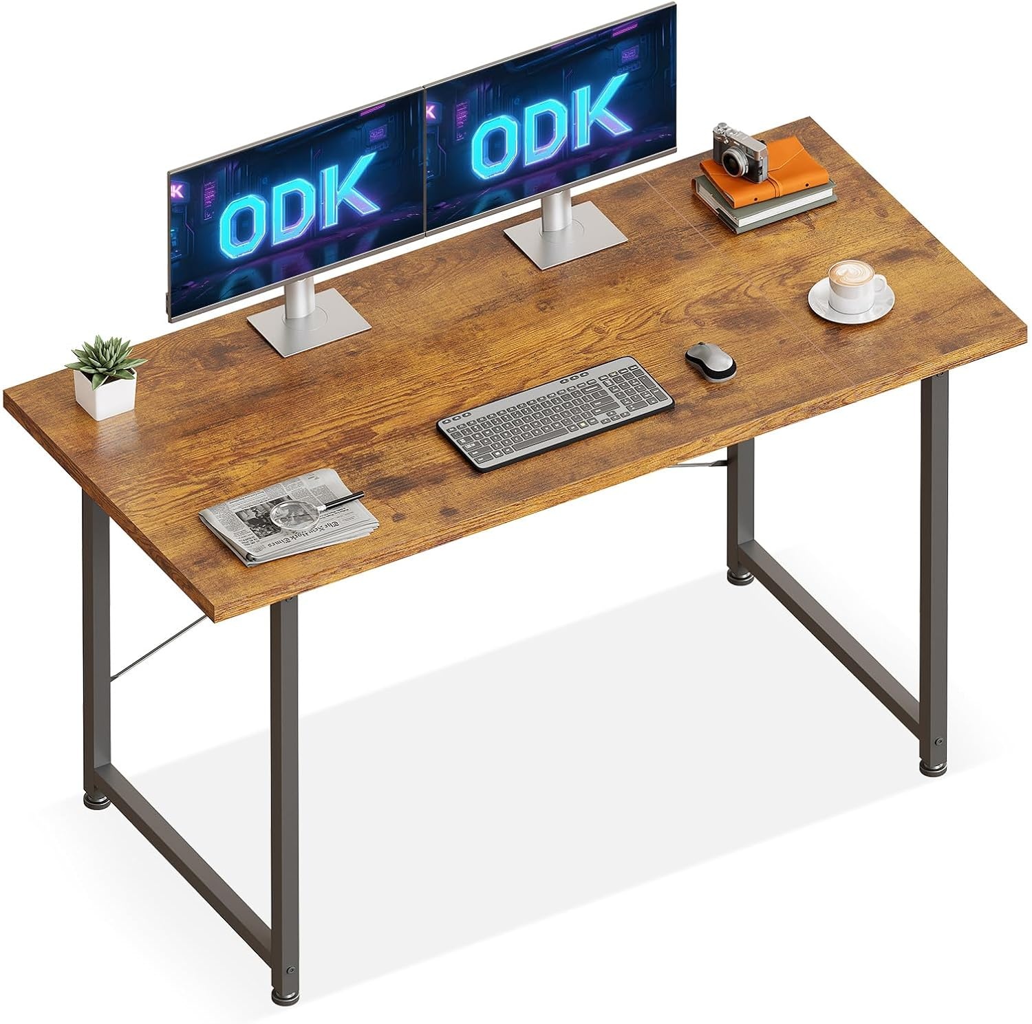 ODK Bureau voor computer, 100x48cm Bureau voor Kantoor, Bureaus Geschikt voor Slaapkamers en Woonkamers, Noir