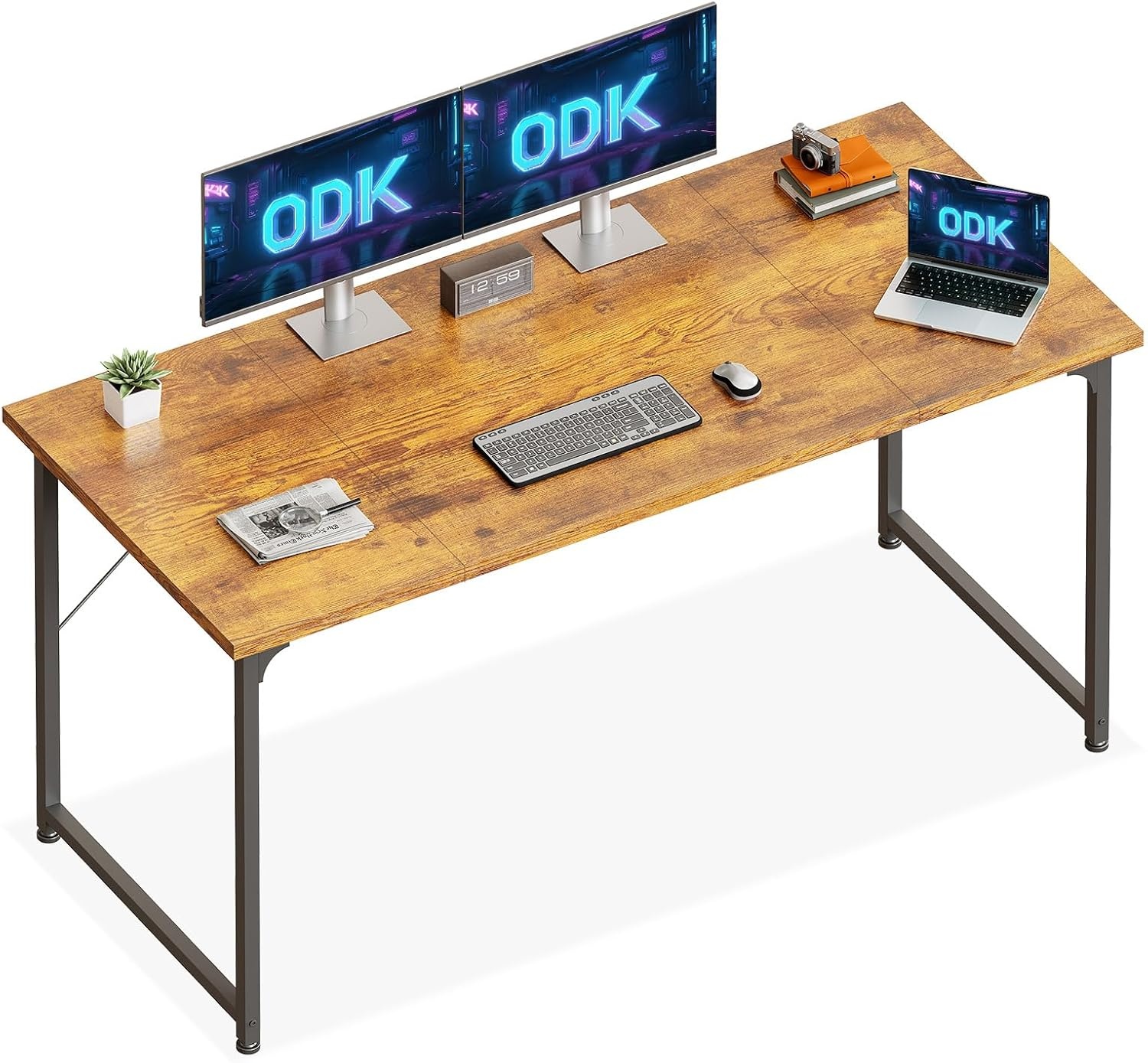 ODK Bureau voor computer, 100x48cm Bureau voor Kantoor, Bureaus Geschikt voor Slaapkamers en Woonkamers, Noir