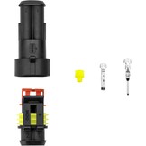 QWORK® 10 stuks auto connector waterdicht, connector 2 pin, kabel connector plug, voor auto vrachtwagen motorfiets - Maat 2 pin