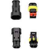 QWORK® 10 stuks auto connector waterdicht, connector 2 pin, kabel connector plug, voor auto vrachtwagen motorfiets - Maat 2 pin