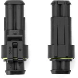 QWORK® 10 stuks auto connector waterdicht, connector 2 pin, kabel connector plug, voor auto vrachtwagen motorfiets - Maat 2 pin