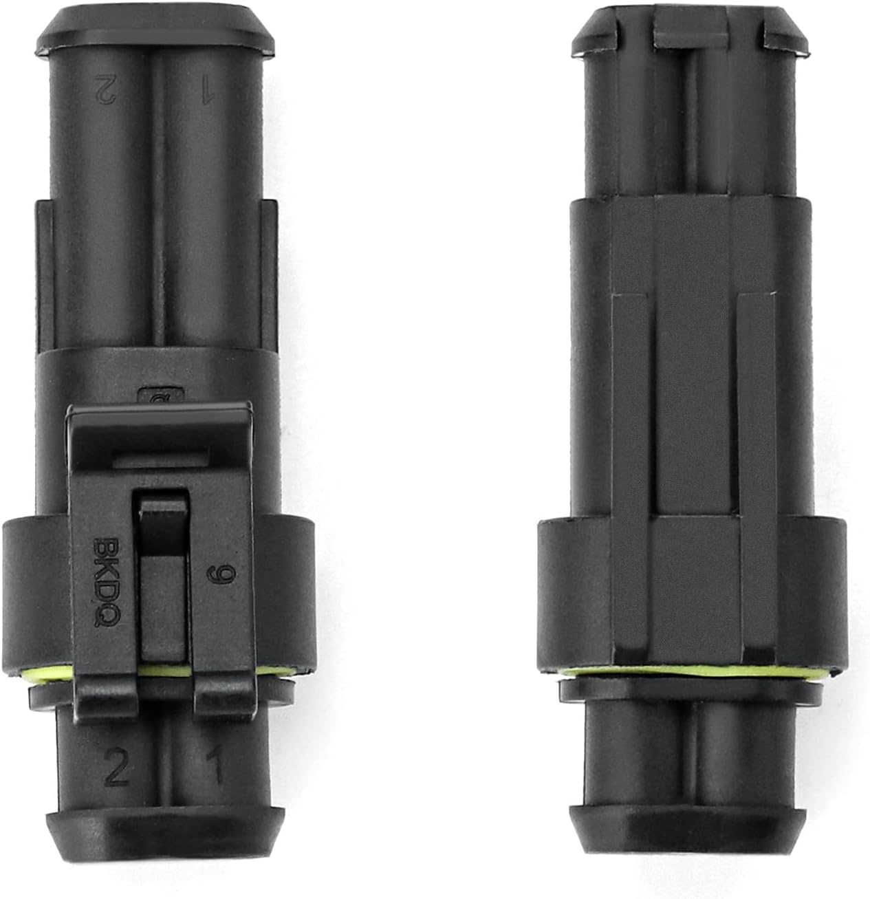 QWORK® 10 stuks auto connector waterdicht, connector 2 pin, kabel connector plug, voor auto vrachtwagen motorfiets - Maat 2 pin
