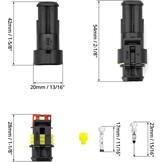 QWORK® 10 stuks auto connector waterdicht, connector 2 pin, kabel connector plug, voor auto vrachtwagen motorfiets - Maat 2 pin