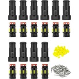 QWORK® 10 stuks auto connector waterdicht, connector 2 pin, kabel connector plug, voor auto vrachtwagen motorfiets - Maat 2 pin