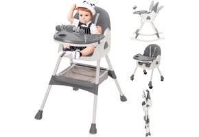 3-in-1 Kinderstoel met Tafelblad & Speelgoedhouder - 29% Korting