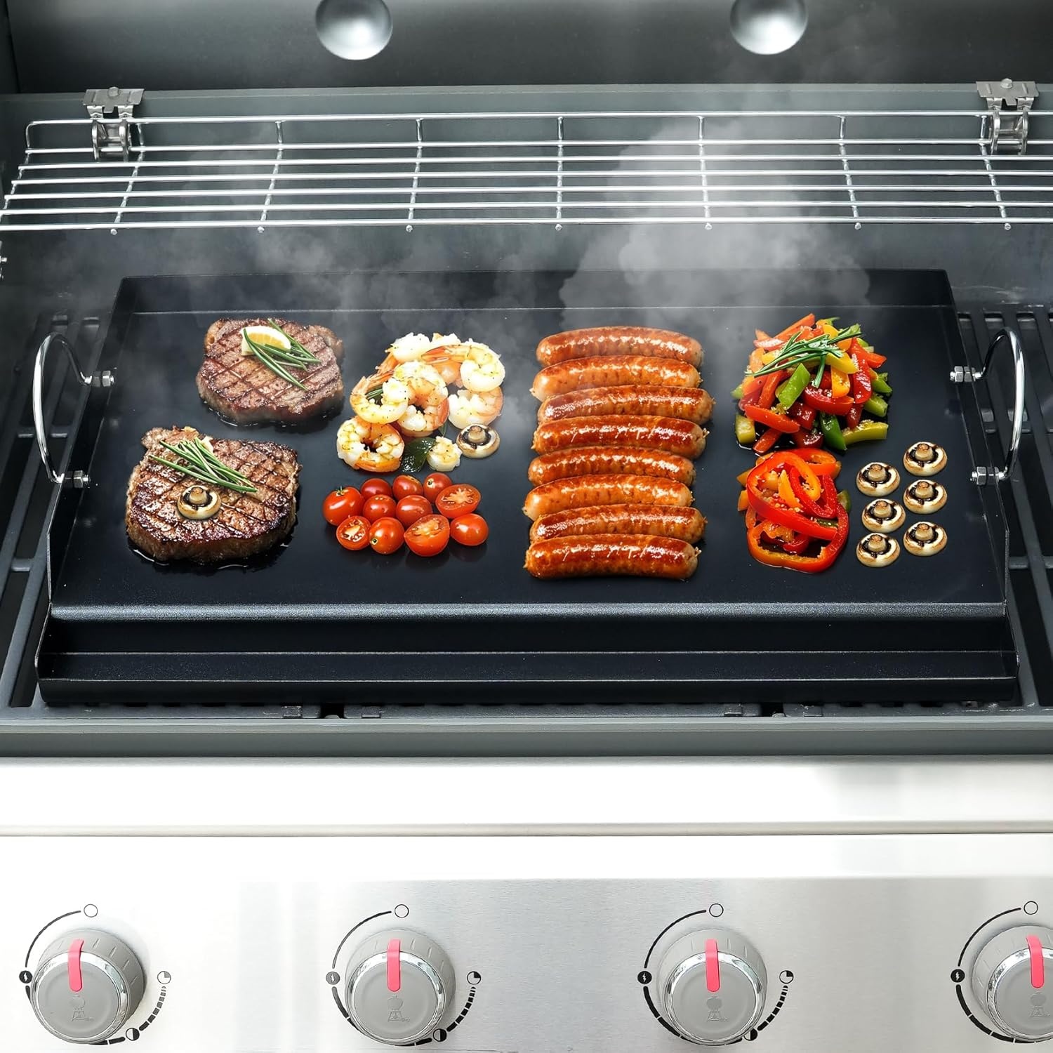 Universele Grillplaat 63,5x41cm - Anti-aanbak - Nu 29% Korting!