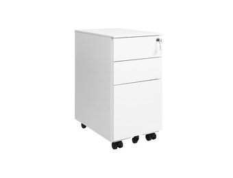 Mobiele Archiefkast Wit - 3 Laden & Slot - 34% Korting