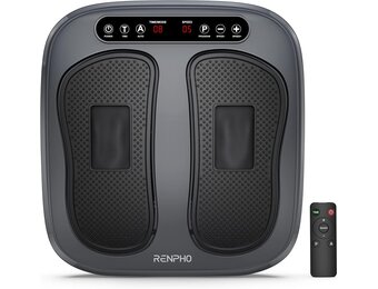 RENPHO vibrerende voetmassage, elektrische shiatsu-voetmassage met afstandsbediening, 2 programma's, 3 automatische modi
