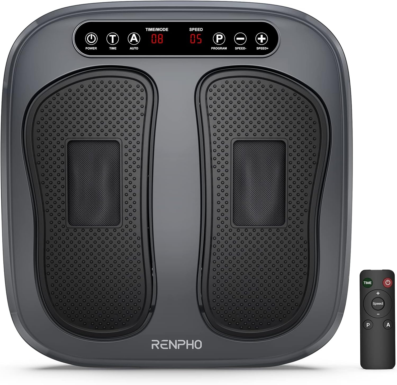 RENPHO vibrerende voetmassage, elektrische shiatsu-voetmassage met afstandsbediening, 2 programma's, 3 automatische modi