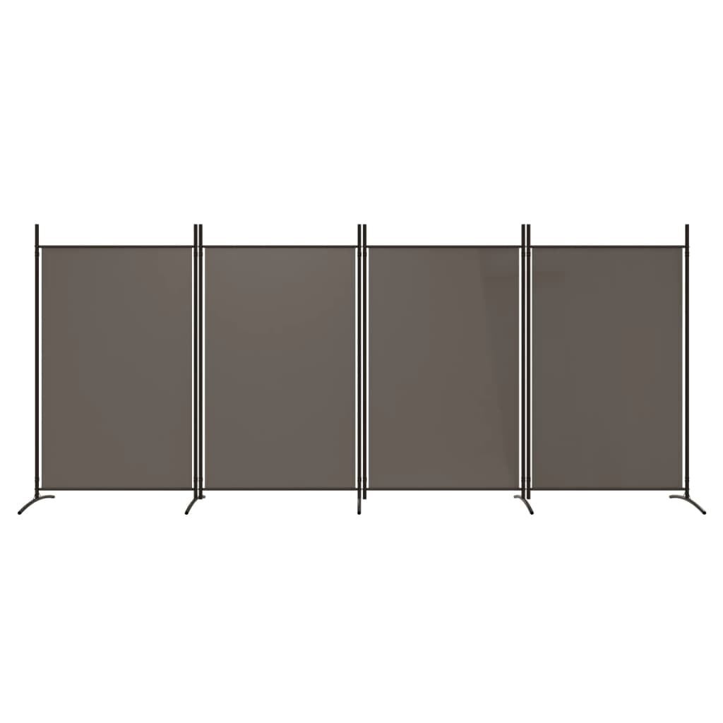 vidaXL Kamerscherm met 4 panelen 346x180 cm stof antracietkleurig