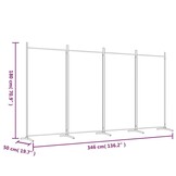 vidaXL Kamerscherm met 4 panelen 346x180 cm stof antracietkleurig