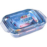 Pyrex Ovenschaal Set van 3 - Borosilicaatglas - Hittebestendig - Gemaakt in Frankrijk