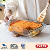 Pyrex Ovenschaal Set van 3 - Borosilicaatglas - Hittebestendig - Gemaakt in Frankrijk