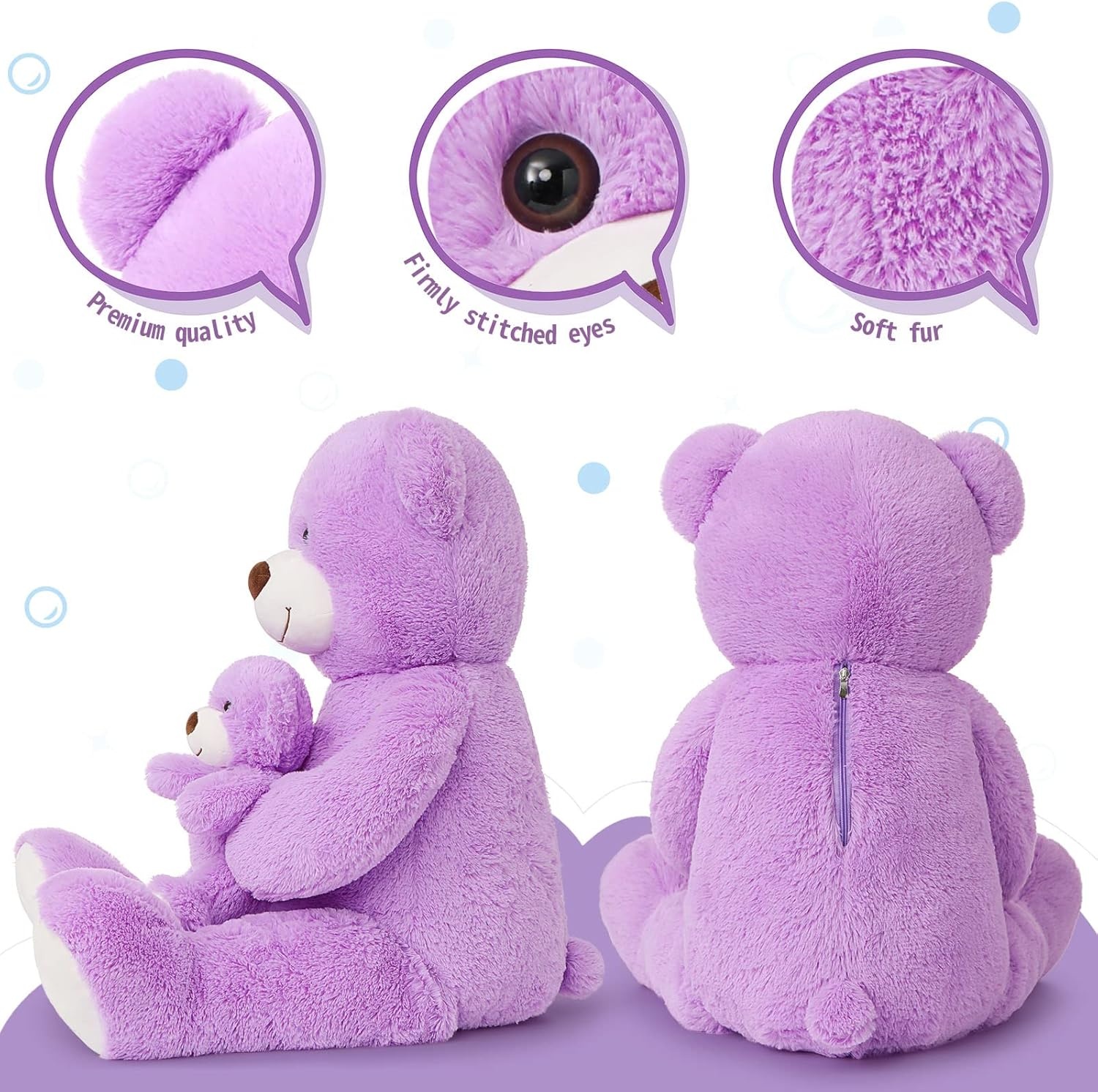 Reuze Pluche Beer 100 cm Bruin | XXL Knuffel met Kleine Beer (58% Korting!)