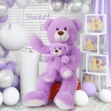Reuze Pluche Beer 100 cm Bruin | XXL Knuffel met Kleine Beer (58% Korting!)