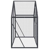 vidaXL Volière 179x100x185 m aluminium antracietkleurig