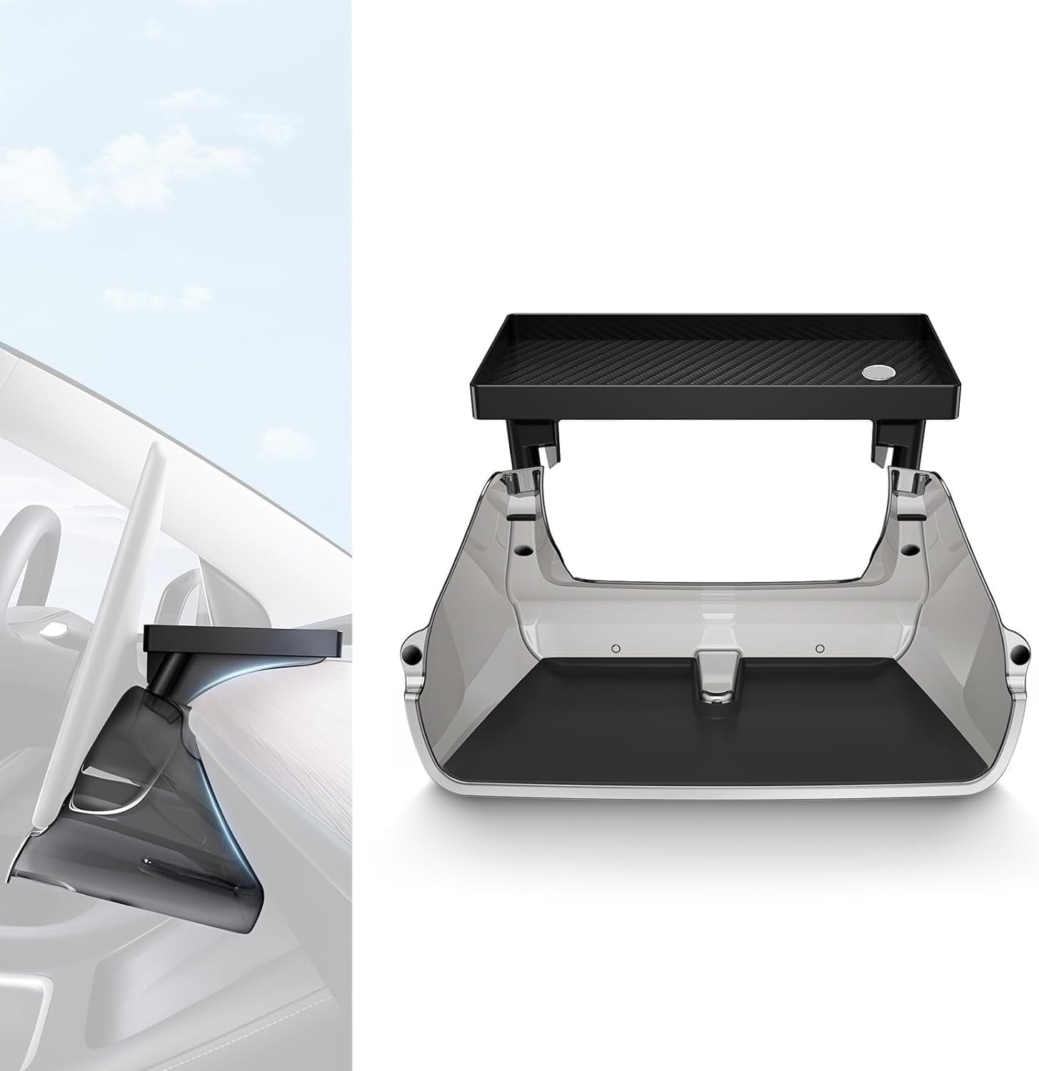 QKIIP Magnetische Acryl Opbergplank voor Tesla Model 3/Y - Gemakkelijke Installatie