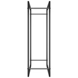 vidaXL Haardhoutrek 80x28x86 cm staal matzwart