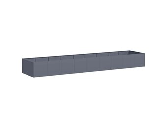vidaXL Plantenbak 360x80x40 cm staal antracietkleurig