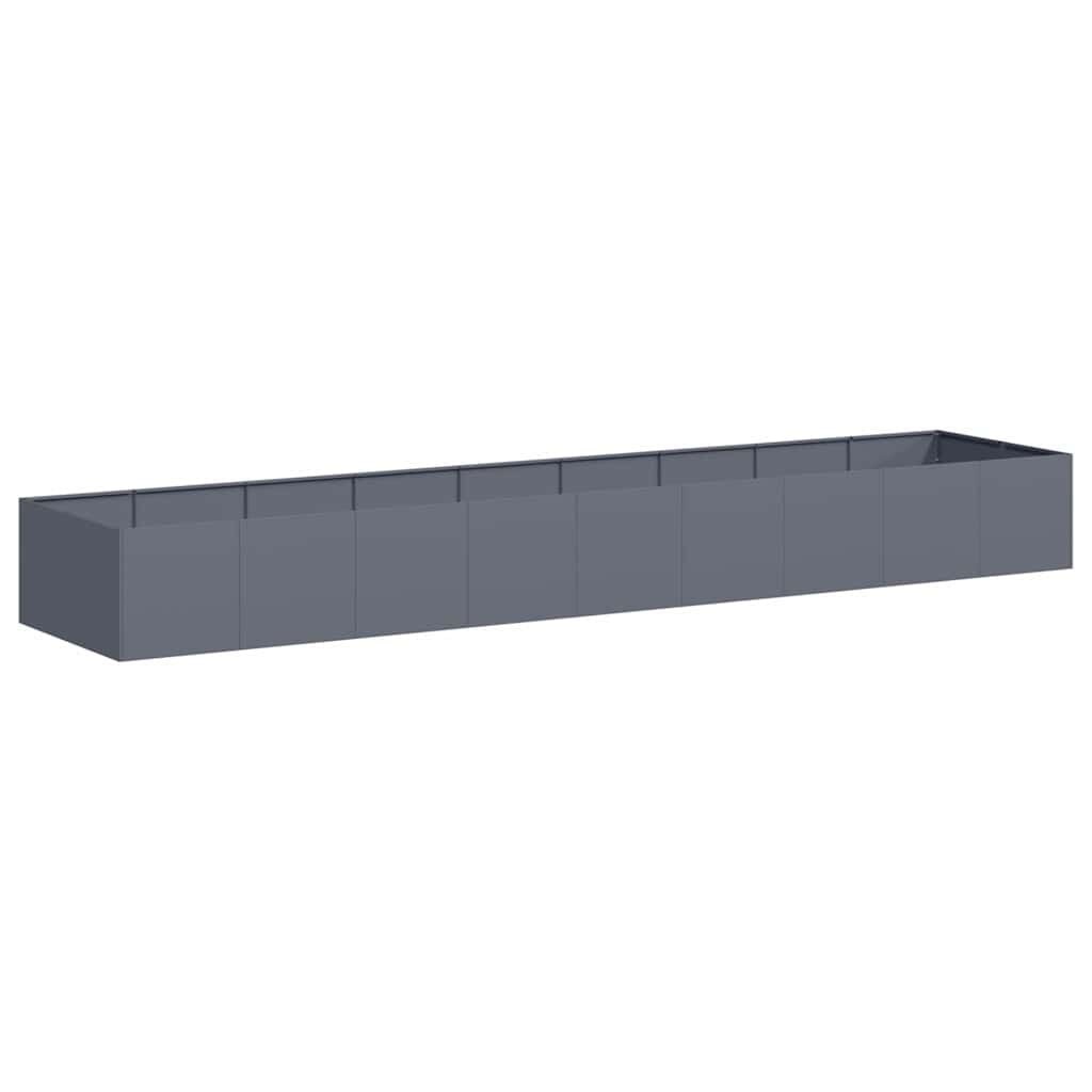 vidaXL Plantenbak 360x80x40 cm staal antracietkleurig