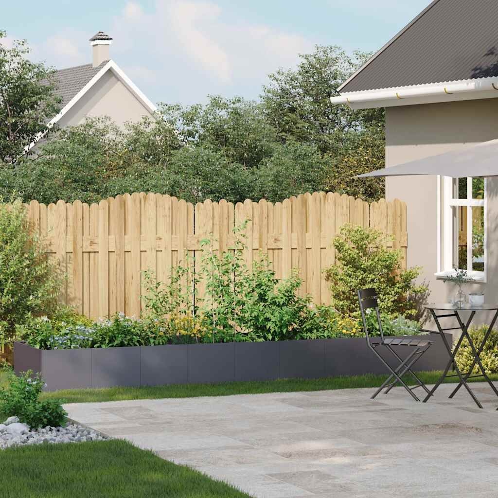 vidaXL Plantenbak 360x80x40 cm staal antracietkleurig