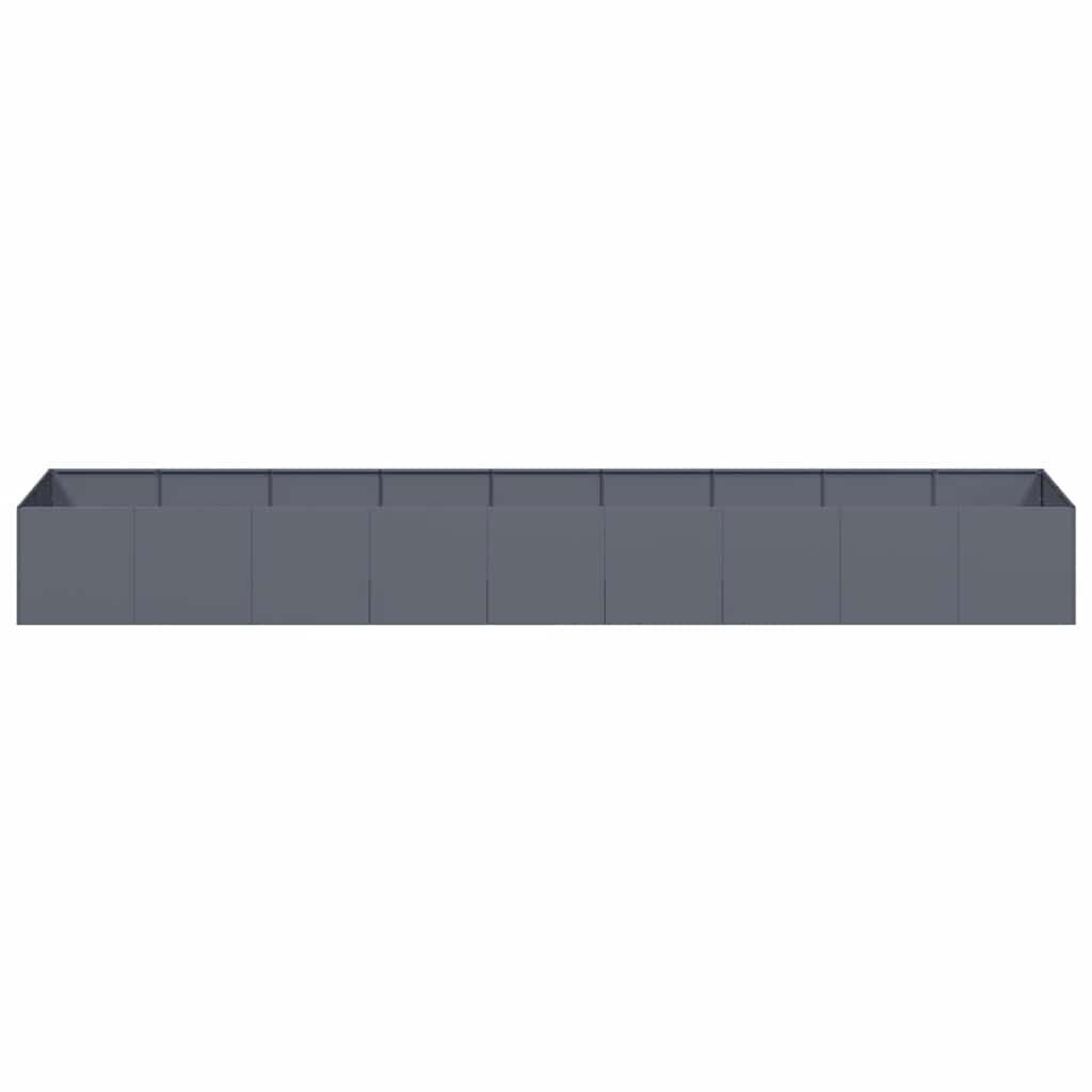 vidaXL Plantenbak 360x80x40 cm staal antracietkleurig