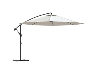 vidaXL Zweefparasol 3,5 m zandwit