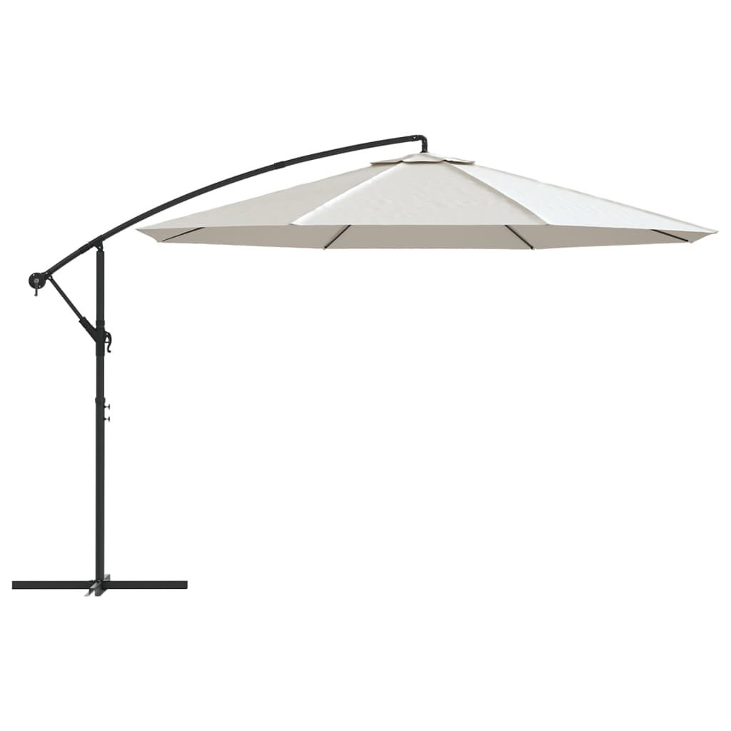 vidaXL Zweefparasol 3,5 m zandwit