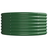 vidaXL Plantenbak 296x80x36 cm gepoedercoat staal groen