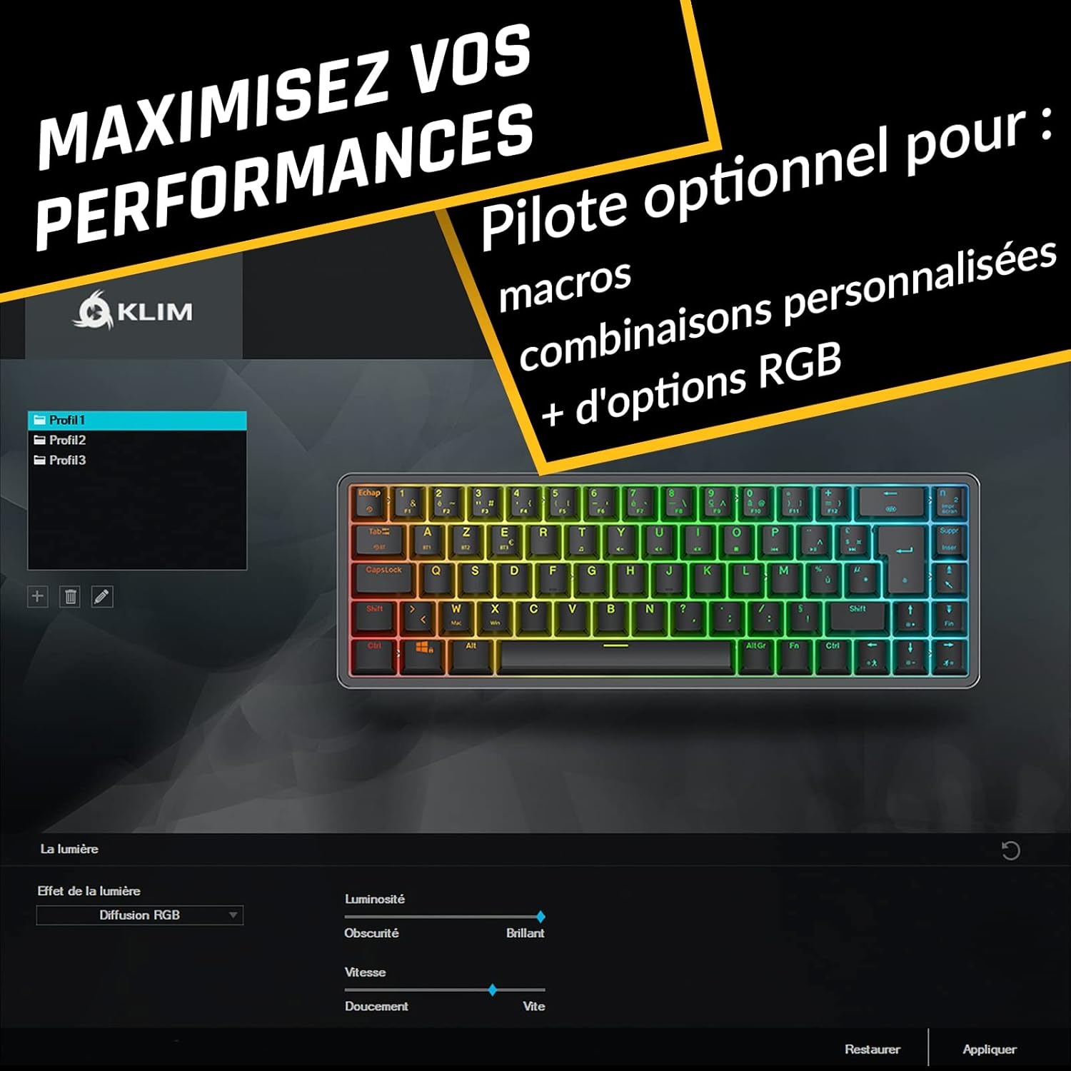 Mechanisch AZERTY Toetsenbord | Cherry MX Brown | Draadloos Bluetooth | 75% Korting