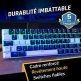 Mechanisch AZERTY Toetsenbord | Cherry MX Brown | Draadloos Bluetooth | 75% Korting