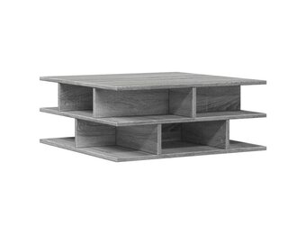 vidaXL Salontafel 70x70x29 cm bewerkt hout grijs sonoma