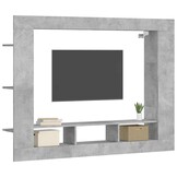 vidaXL TV-meubel 152x22x113cm Betongrijs | 29% Korting!