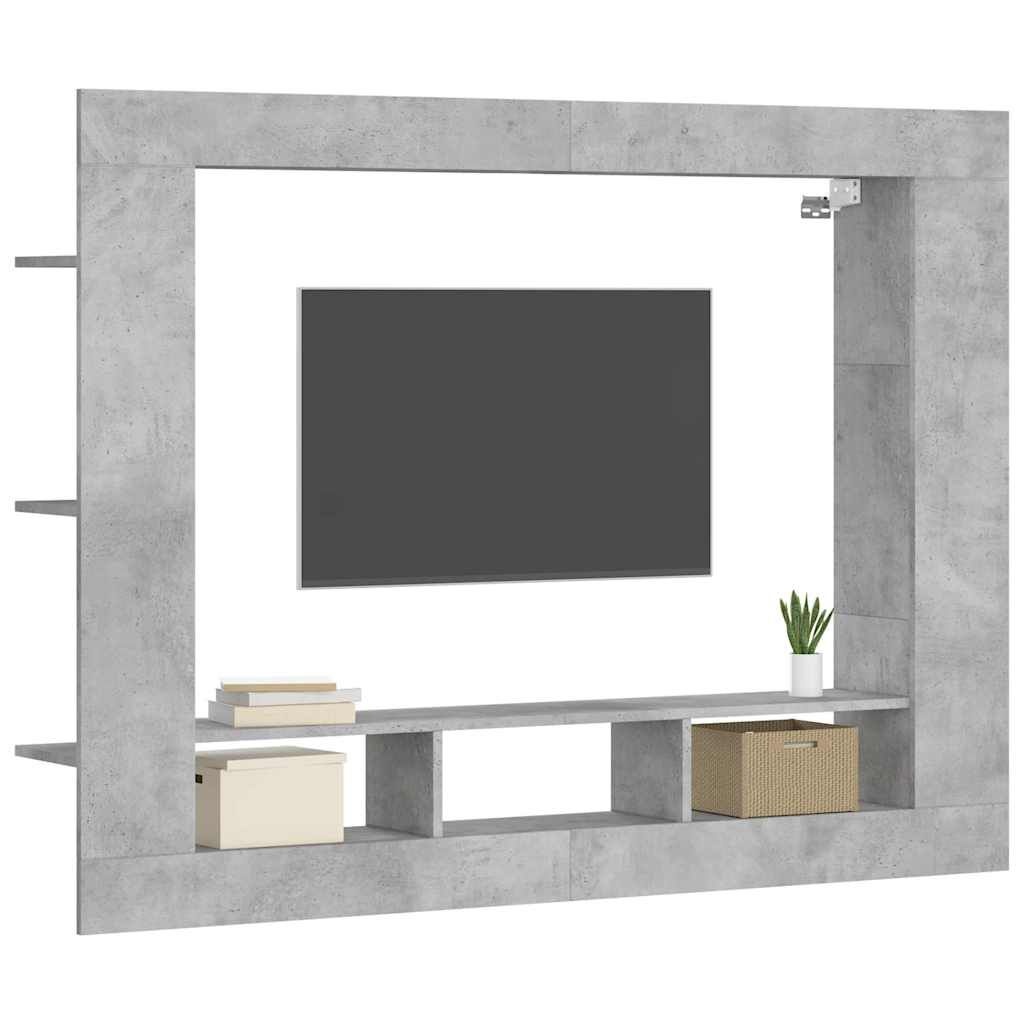 vidaXL TV-meubel 152x22x113cm Betongrijs | 29% Korting!