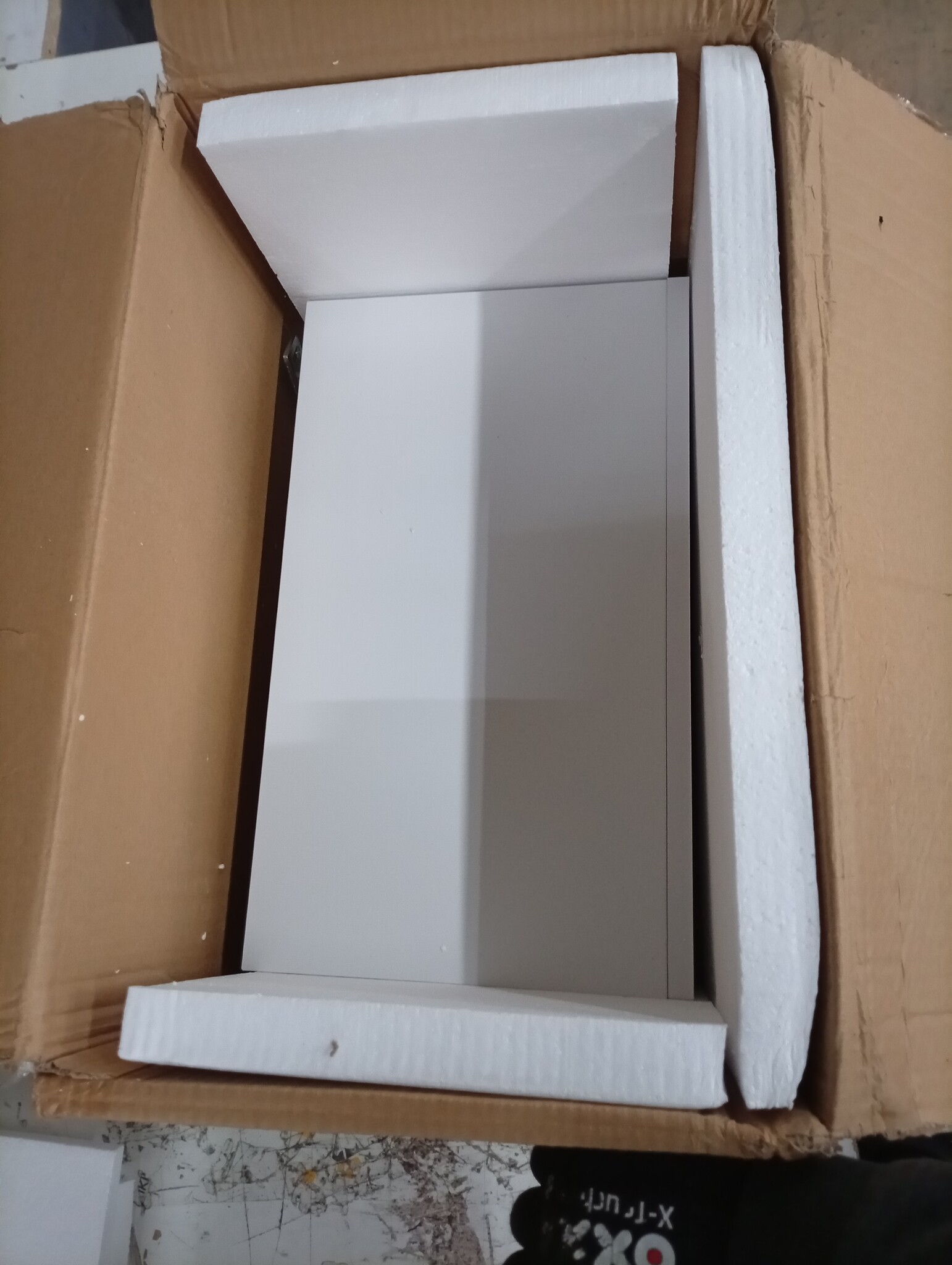 vidaXL Wandschappen 2 st met lade 40x23,5x10 cm MDF wit