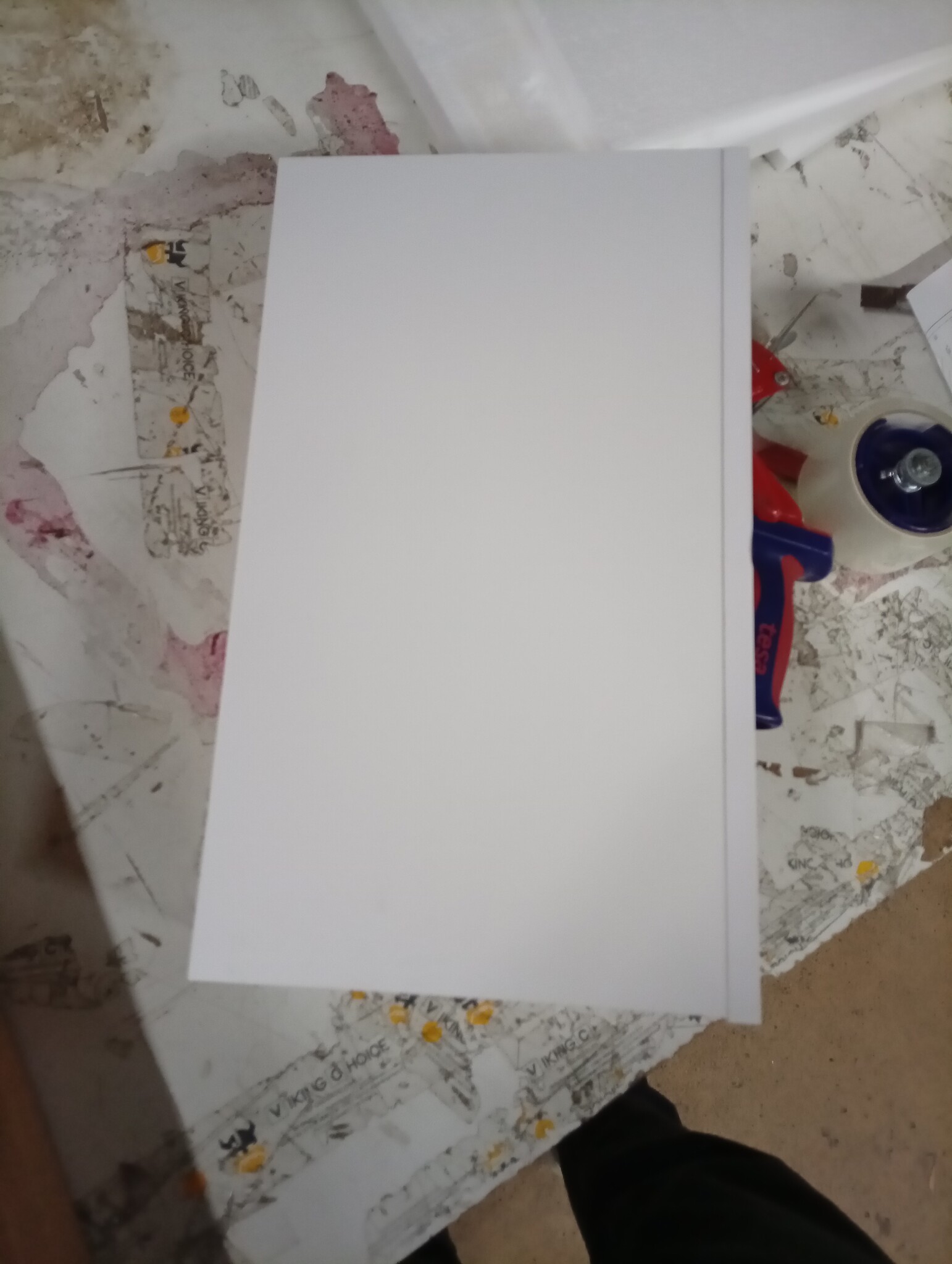 vidaXL Wandschappen 2 st met lade 40x23,5x10 cm MDF wit