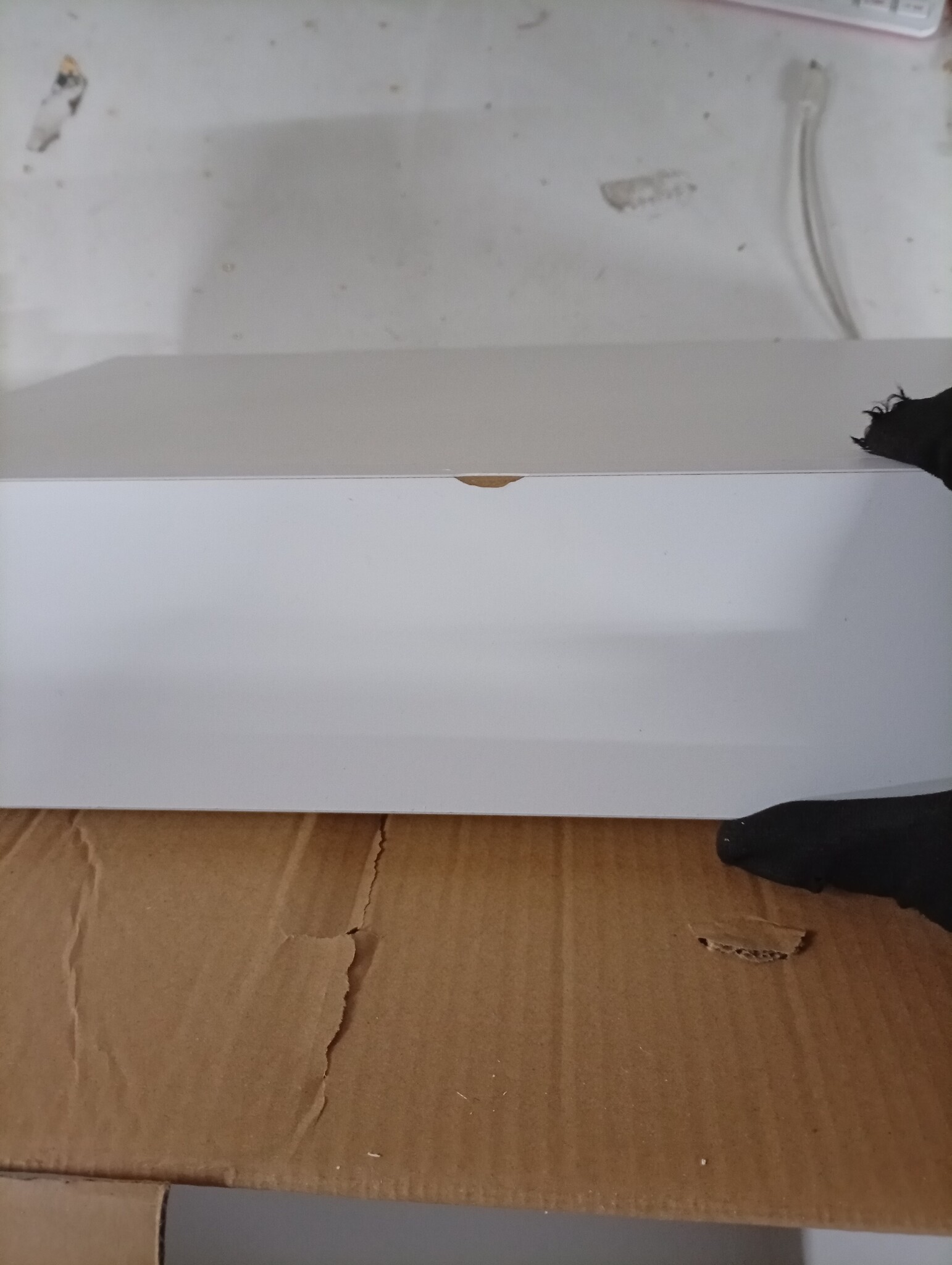 vidaXL Wandschappen 2 st met lade 40x23,5x10 cm MDF wit