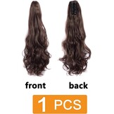 prinfantasy MW003 Paardenstaart-extensies, clip-in haarverlenging, paardenstaart, haarstukje met clip, hittebestendig, synthetische vezels, net echt haar, middenbruin