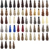 prinfantasy MW003 Paardenstaart-extensies, clip-in haarverlenging, paardenstaart, haarstukje met clip, hittebestendig, synthetische vezels, net echt haar, middenbruin