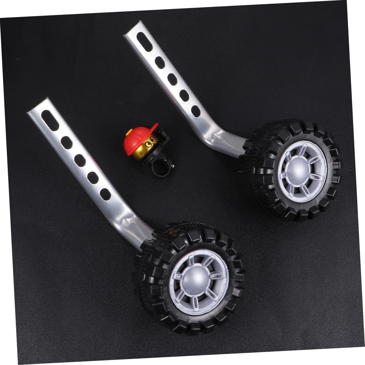 Toddmomy Steunwielen voor kinderfietsen, 1 set universele fietshulpwielen met metalen frame, balans, trainingswielen voor kinderfiets, accessoires, eenvoudig te monteren