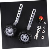 Toddmomy Steunwielen voor kinderfietsen, 1 set universele fietshulpwielen met metalen frame, balans, trainingswielen voor kinderfiets, accessoires, eenvoudig te monteren