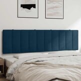 vidaXL Hoofdbordkussen "Hanko" 180 cm fluweel blauw
