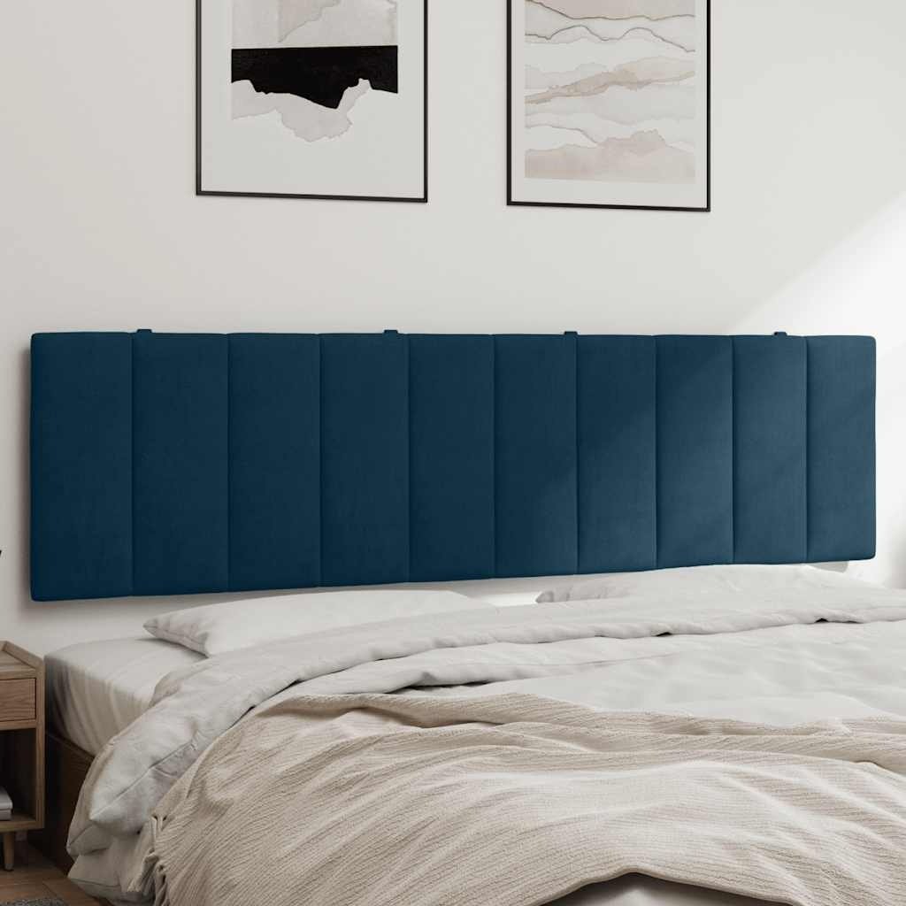 vidaXL Hoofdbordkussen "Hanko" 180 cm fluweel blauw