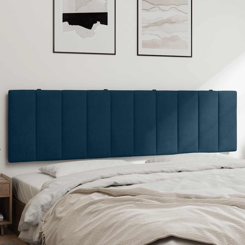vidaXL Hoofdbordkussen "Hanko" 180 cm fluweel blauw
