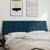vidaXL Hoofdbordkussen "Hanko" 180 cm fluweel blauw