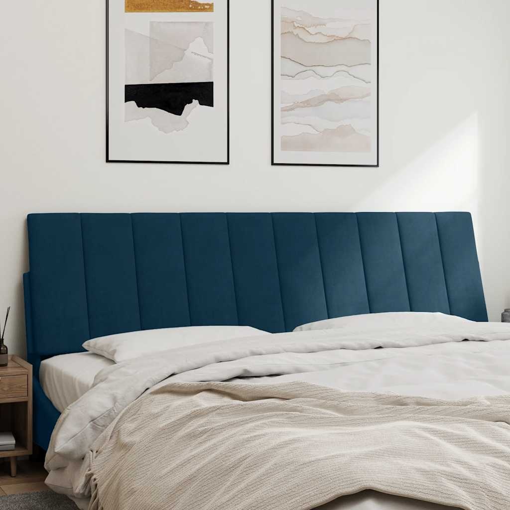 vidaXL Hoofdbordkussen "Hanko" 180 cm fluweel blauw